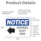 Signmission Entering Quiet Zone (Left Arrow) Sign With Symbol, 14 in W x Rectangle, Vinyl Decal OS-2PACK-NS-D-1014-L-12093 - alternate 6